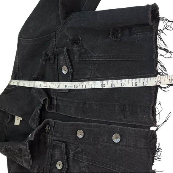 Ci Sono Jean Jacket Cropped Distressed Jeans Coat - Picture 8 of 11